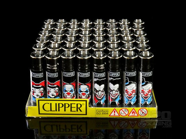 Clipper Lighter Horror Clowns Design 48/Box - 3