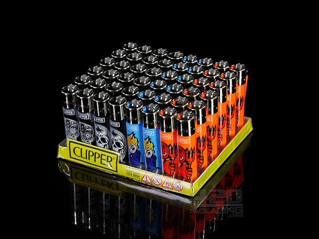 Clipper Lighter Skulls-Death Design 48/Box - 3