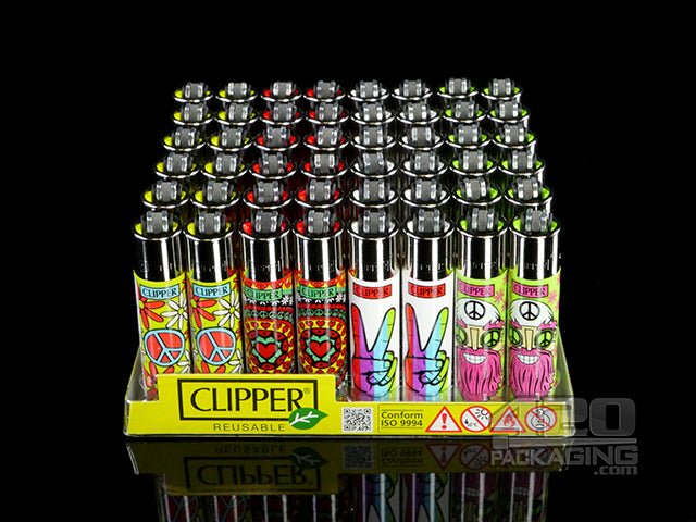 Clipper Lighter Hippie Love Design 48/Box - 3