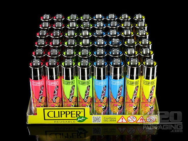 Clipper Lighter Hippie Peace Design 48/Box - 3