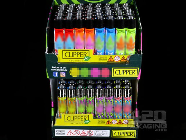 Clipper Lighter Leaves Design 2 Tier Display 96/Box - 3