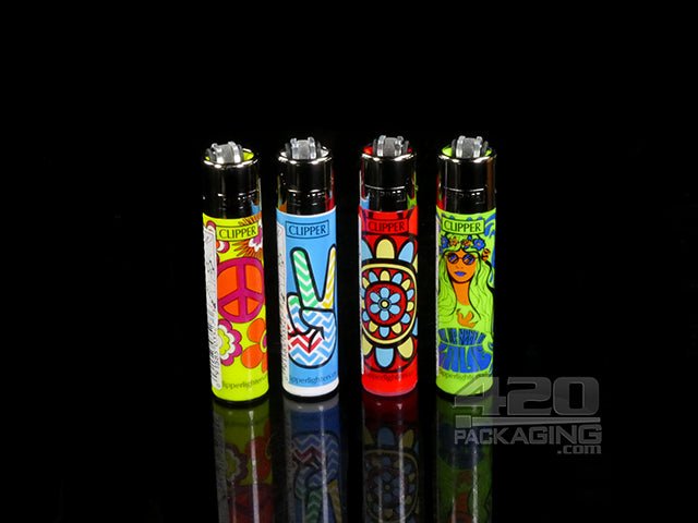 Clipper Lighter Hippie 7 Design 48/Box - 1