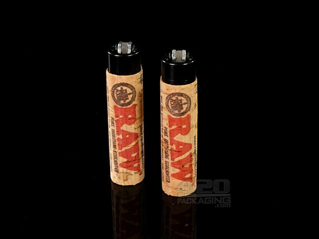 Natural Cork RAW Logo Clipper Lighter 30/Box - 1