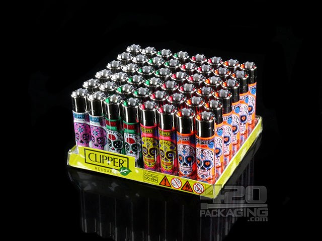 Clipper Lighter Skulls 8 Design 48/Box - 2