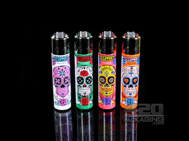 Clipper Lighter Skulls 8 Design 48/Box - 1