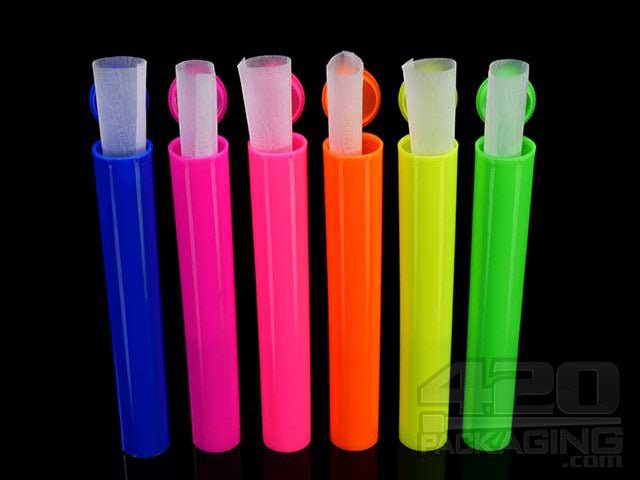 Squeezetops 109mm Fluorescent Mix Child Resistant J-Tubes