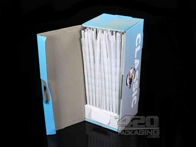 Cones + Supply 98mm Luxe Sized Pre Rolled Classic Paper Cones 800/Box - 2