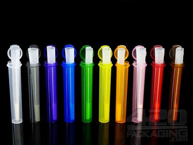 98mm Transparent Mix Plastic J-Tubes (VL13H) 1000/Box - 2