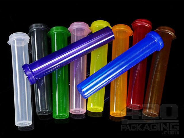 98mm Transparent Mix Plastic J-Tubes (VL13H) 1000/Box - 1