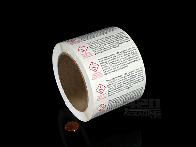 Colorado Red Medical Compliant Labels Medium Size 1000/Roll - 2