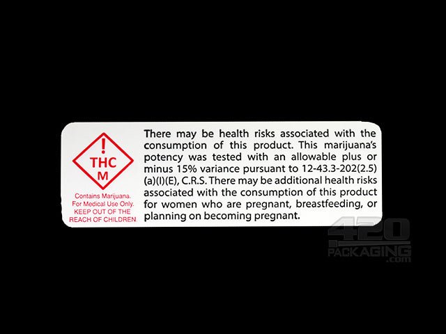 Colorado Red Medical Compliant Labels Medium Size 1000/Roll - 1