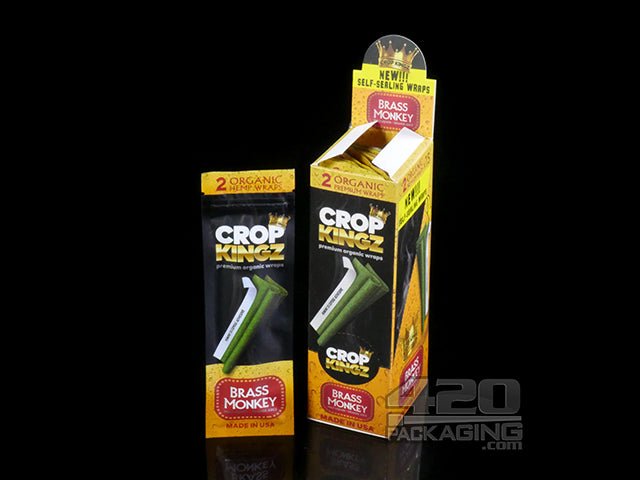 Crop Kingz Brass Monkey Flavored Self Sealing Hemp Wraps 15/Box - 1