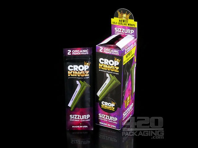 Crop Kingz Sizzurp Flavored Self Sealing Hemp Wraps 15/Box - 1