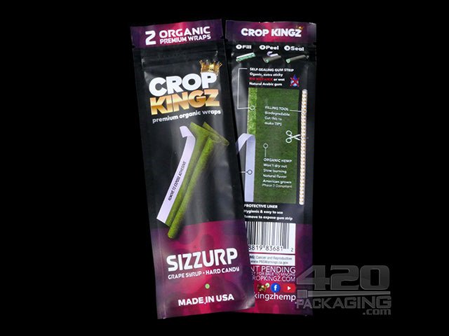 Crop Kingz Sizzurp Flavored Self Sealing Hemp Wraps 15/Box - 2