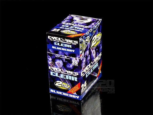 Cyclones Clear Blueberry Flavored Cones 24/Box - 2