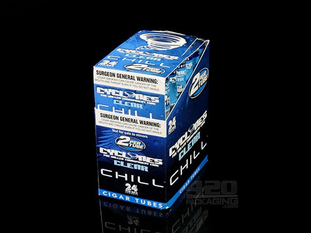 Cyclones Clear Blue Chill Flavored Cones 24/Box - 2