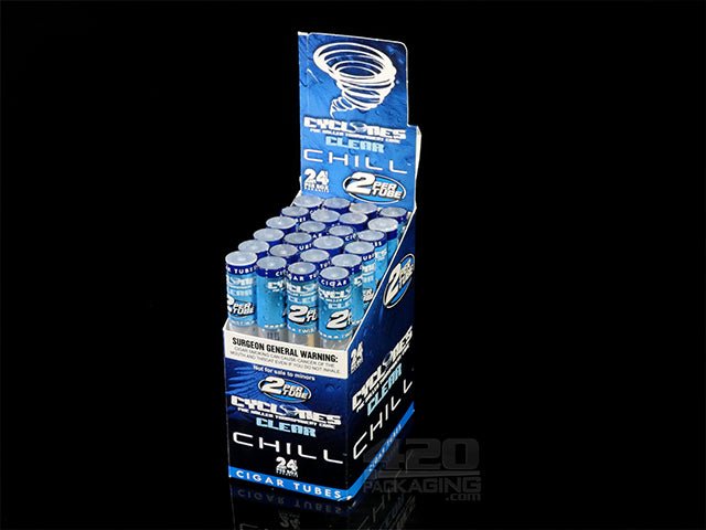 Cyclones Clear Blue Chill Flavored Cones 24/Box - 1