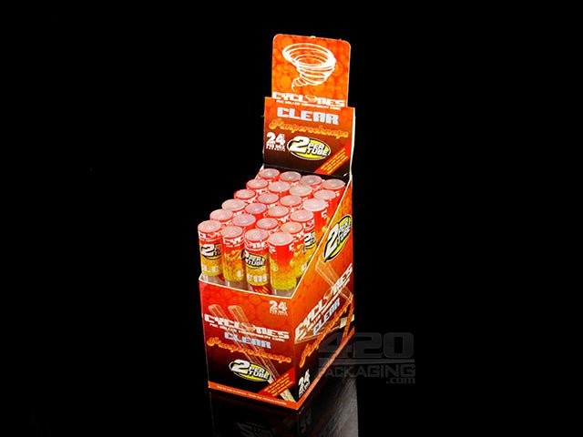Cyclones Clear Pimperschnaps Flavored Cones 24/Box - 1