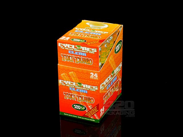 Cyclones Clear Tiki Tango Flavored King Size Cones 24/Box - 2