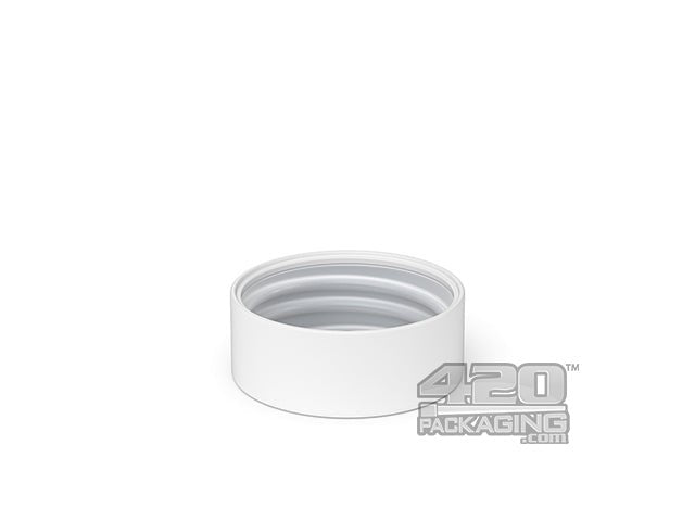 38mm Smooth Push and Turn Child Resistant Plastic Caps With Foil Liner - White - 320/Box - 2