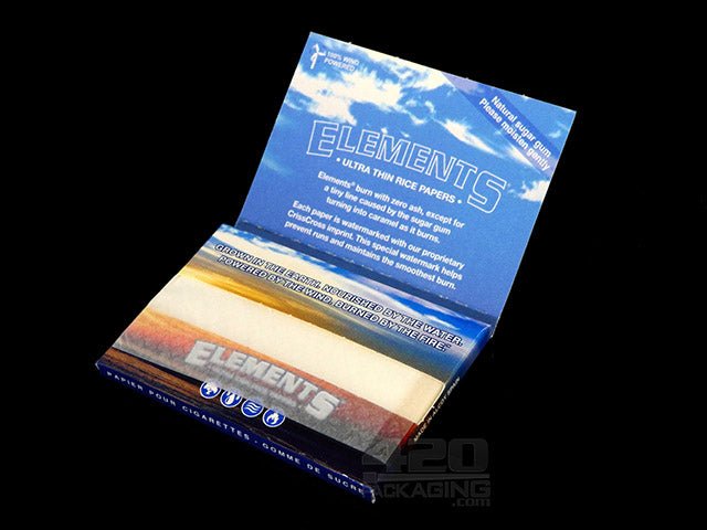 Elements 1 ¼ Ultra Thin Rice Rolling Papers Wholesale – 1 Box