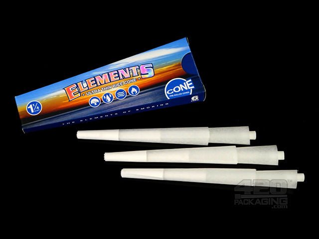 Elements 1 1-4 Size Pre Rolled Cones 6-Packs (30 Pack Display Case) - 2