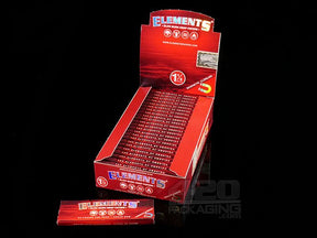 Elements 1 1-4 Red Slow Burn Hemp Rolling Papers 25/Box - 1