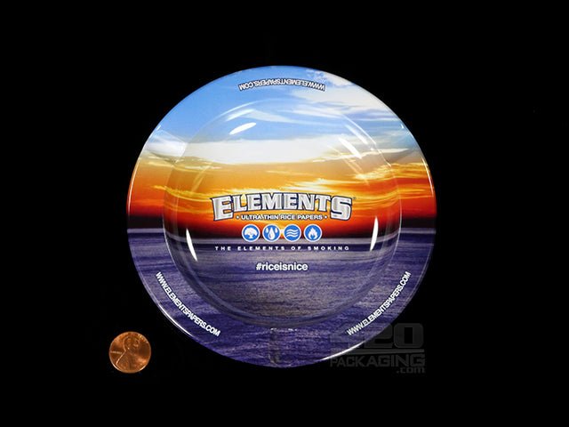 Elements Mini Round Metal Ashtray - 2