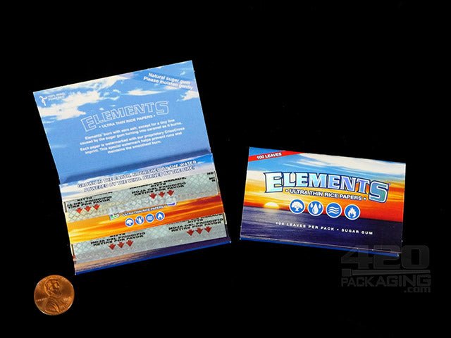 Elements Single Wide Double Pack Rolling Papers 25/Box - 3