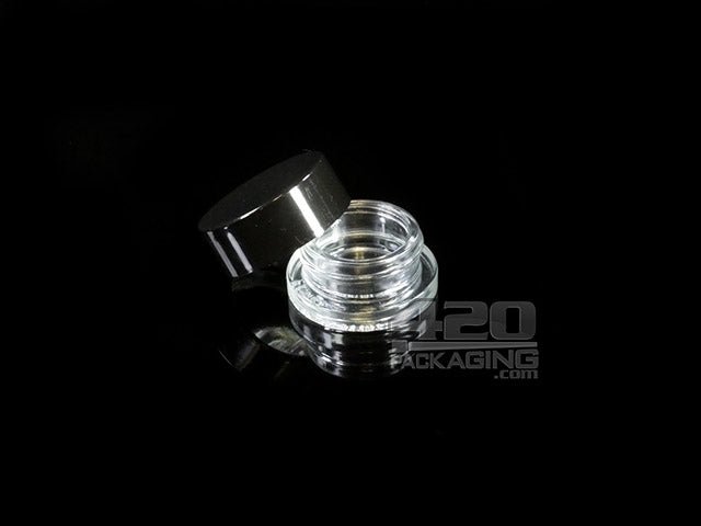 9ml Glass Clear Jars With Black Child Resistant Screw Top Lid 320/Box - 1