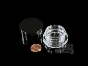 9ml Glass Clear Jars With Black Child Resistant Screw Top Lid 320/Box - 3