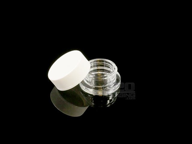 9ml Glass Clear Jars With White Child Resistant Screw Top Lid 320/Box - 1