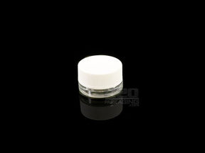 9ml Glass Clear Jars With White Child Resistant Screw Top Lid 320/Box - 2