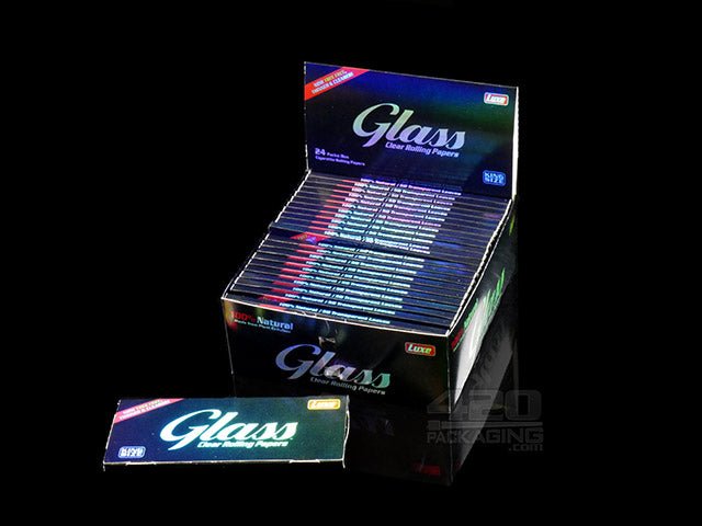 Glass King Size Clear Rolling Papers 24/Box - 1