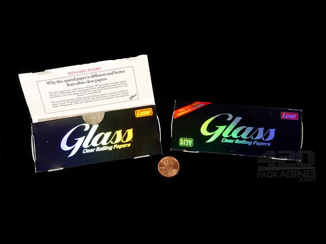 Glass King Size Clear Rolling Papers 24/Box - 3