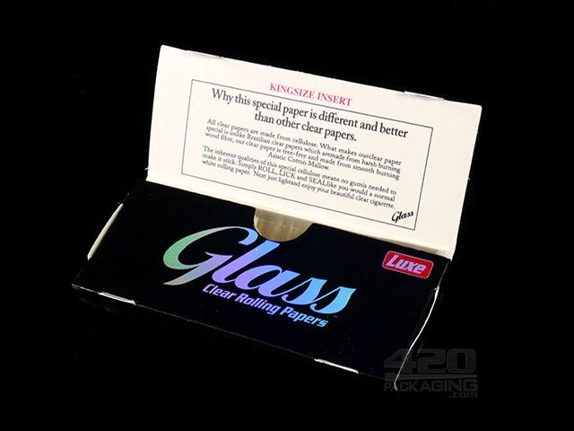 Glass King Size Clear Rolling Papers 24/Box - 4