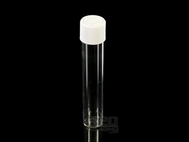 109mm Glass Vial With Child Resistant Screw Top Lid 240/Box CR Lid- Black - 2
