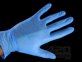 Powder Free Nitrile Blue Exam Gloves 100-Pack Small - 1