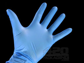 Powder Free Nitrile Blue Exam Gloves 100-Pack Small - 4