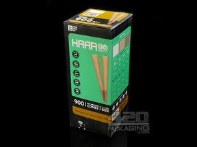 Hara 1 1-4 Size Natural Brown Pre Rolled Paper Cones 900/Box - 1