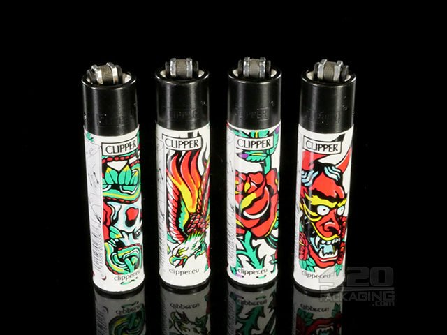 Clipper Lighter Hard Tattoo Design 48/Box - 1
