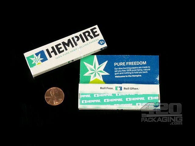 Hempire 1 1-4" Hemp Rolling Papers 24/Box - 3