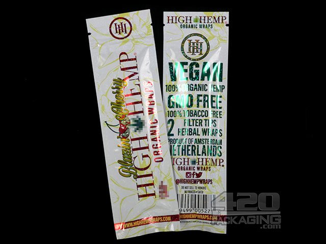 High Hemp Blazin' Cherry Flavored Organic Hemp Wraps 25/Box - 2