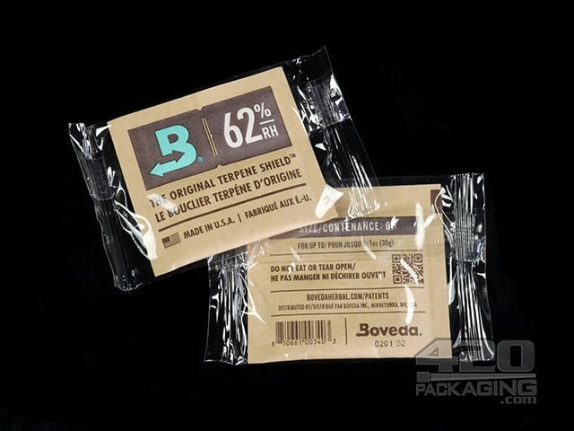 Boveda Humidity Packs 62% (8 gram) Master Case 100/Box - 2