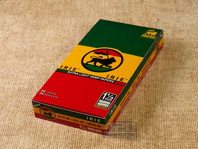 Irie 1 1-4 Size Hemp Rolling Papers 24/Box - 2