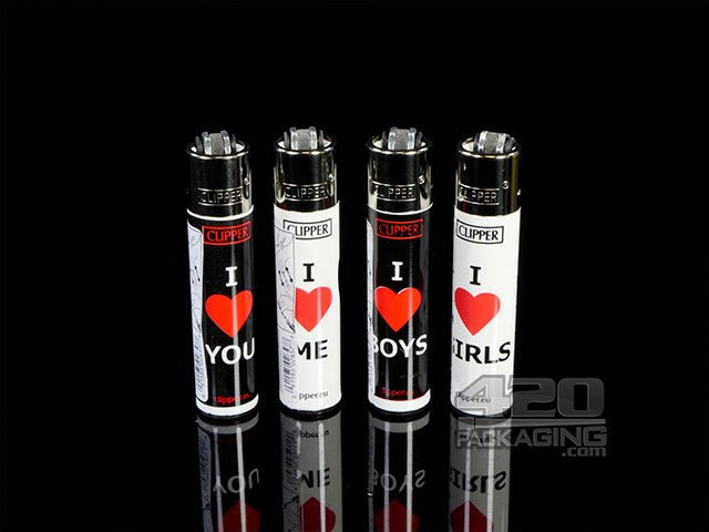 Clipper Lighter I Heart Design 48/Box - 1