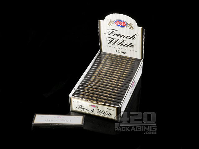 JOB 1 1-4 Size French White Rolling Papers 24/Box - 1