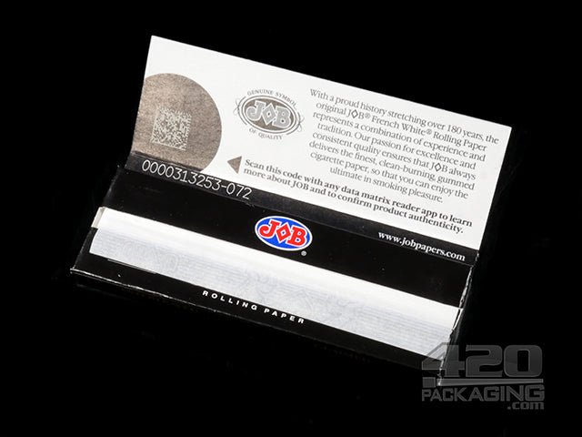 JOB 1 1-4 Size French White Rolling Papers 24/Box - 3