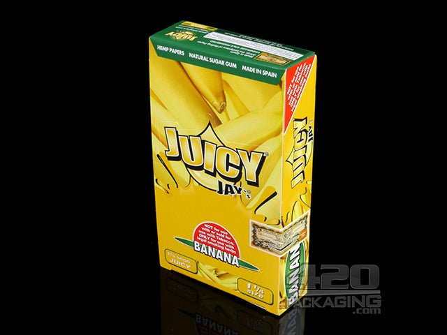 Juicy Jay's 1 1-4 Size Banana Flavored Hemp Rolling Papers - 2