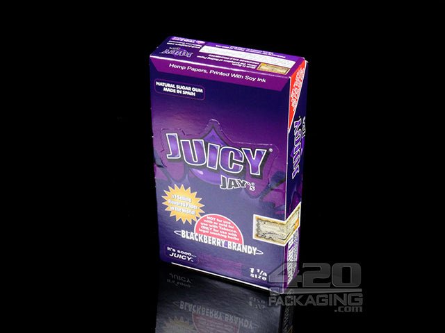 Juicy Jay's 1 1-4 Size Blackberry Brandy Flavored Hemp Rolling Papers - 2